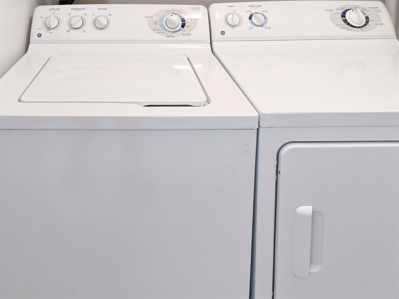 Full size washer and dryer