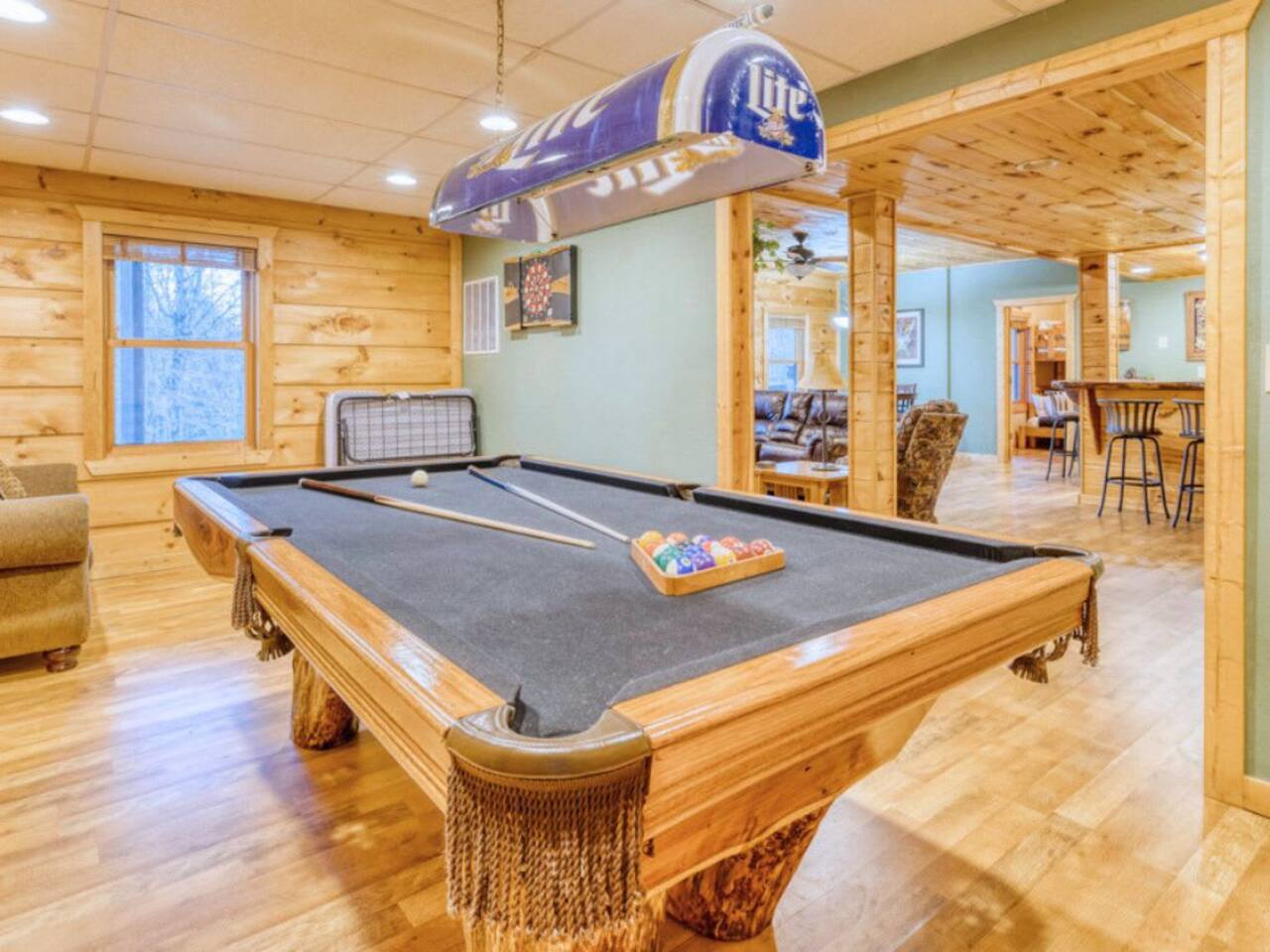 Have a blast playing billiards at our cabin!