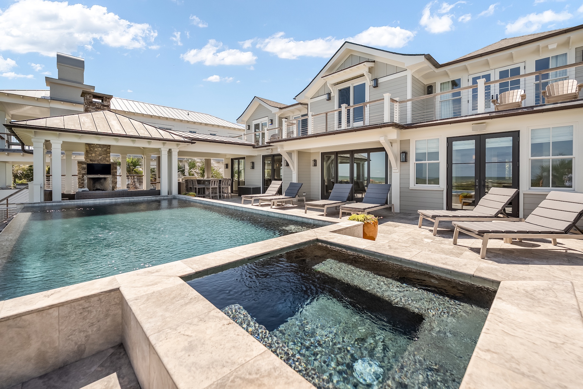 Beachfront Pool Deck | Beach Shelter | 3708 Palm Blvd | Isle of Palms, SC | IOP Escapes