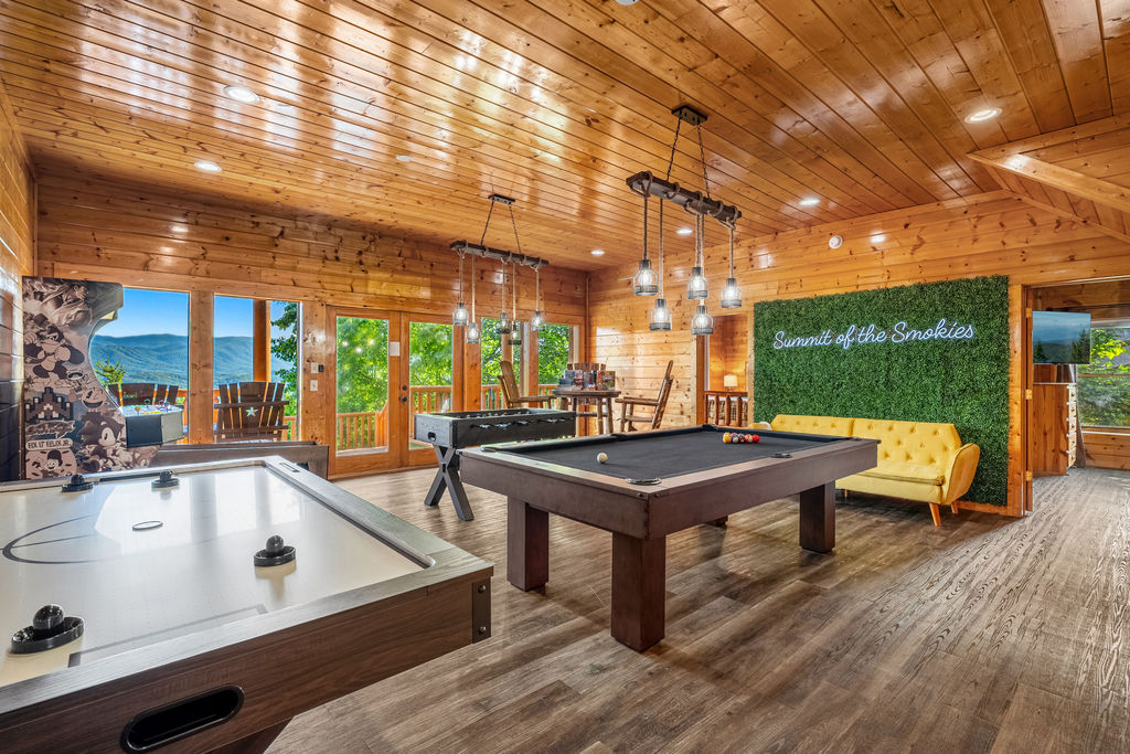 The ultimate hangout zone&mdash;multi-cade, pool table, air hockey table, juke box, foosball, and many more....