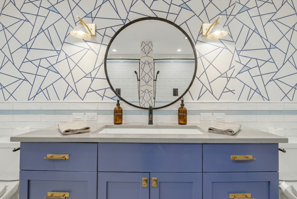 bathroom 1 has soaking tub, storage, beautifully renovated