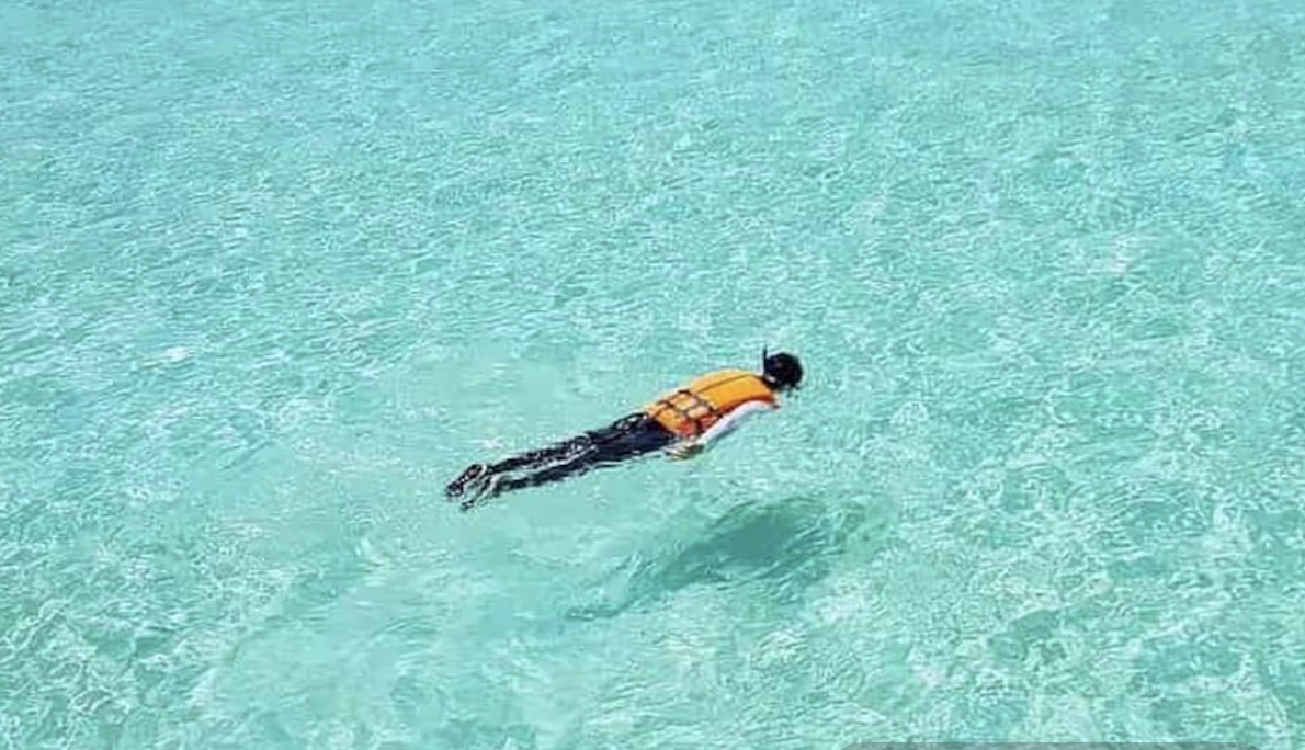 Snorkeling is a popular hobby in the area since the turquoise water is so clear!