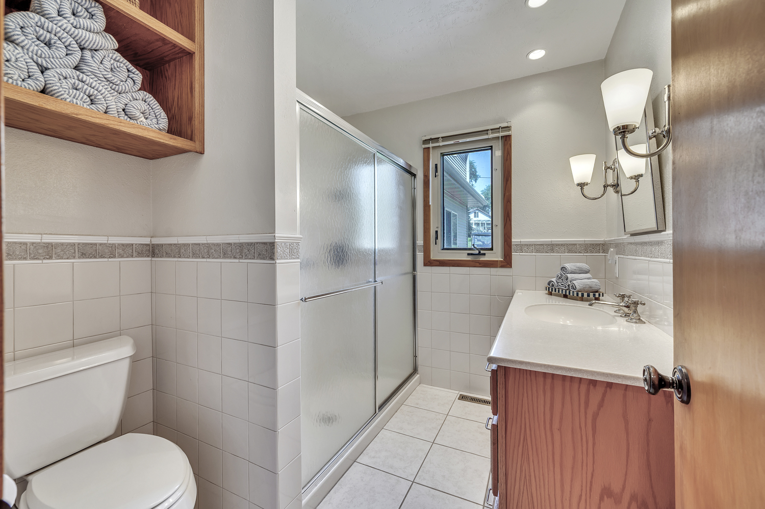 Main level bathroom with shower