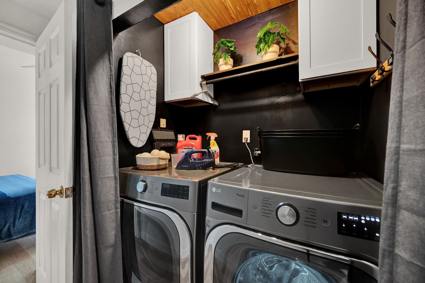 Our laundry station is stocked with all the essentials, so packing light is no problem — clean, convenient, and ready when you are.