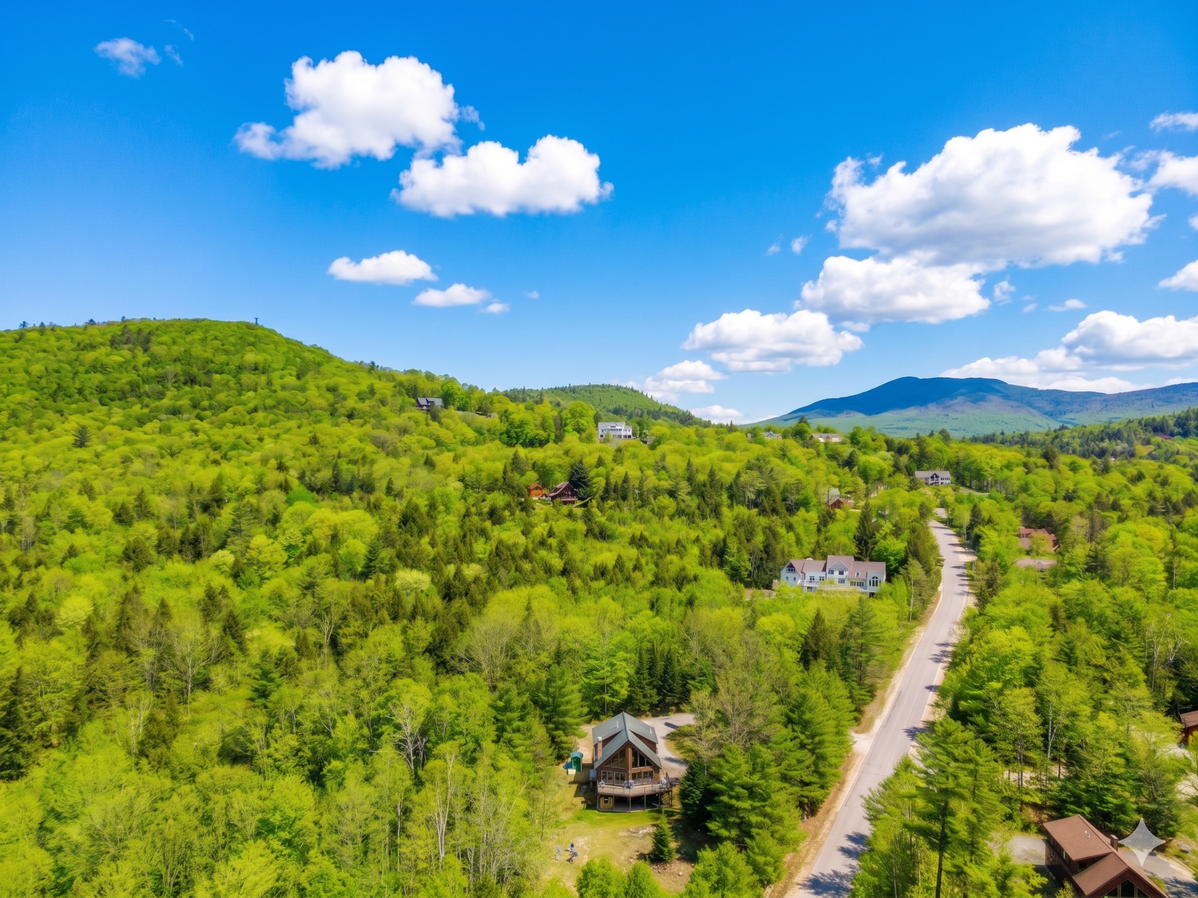 Surrounded by rolling hills and lush forests, the cabin offers a tranquil escape in nature.