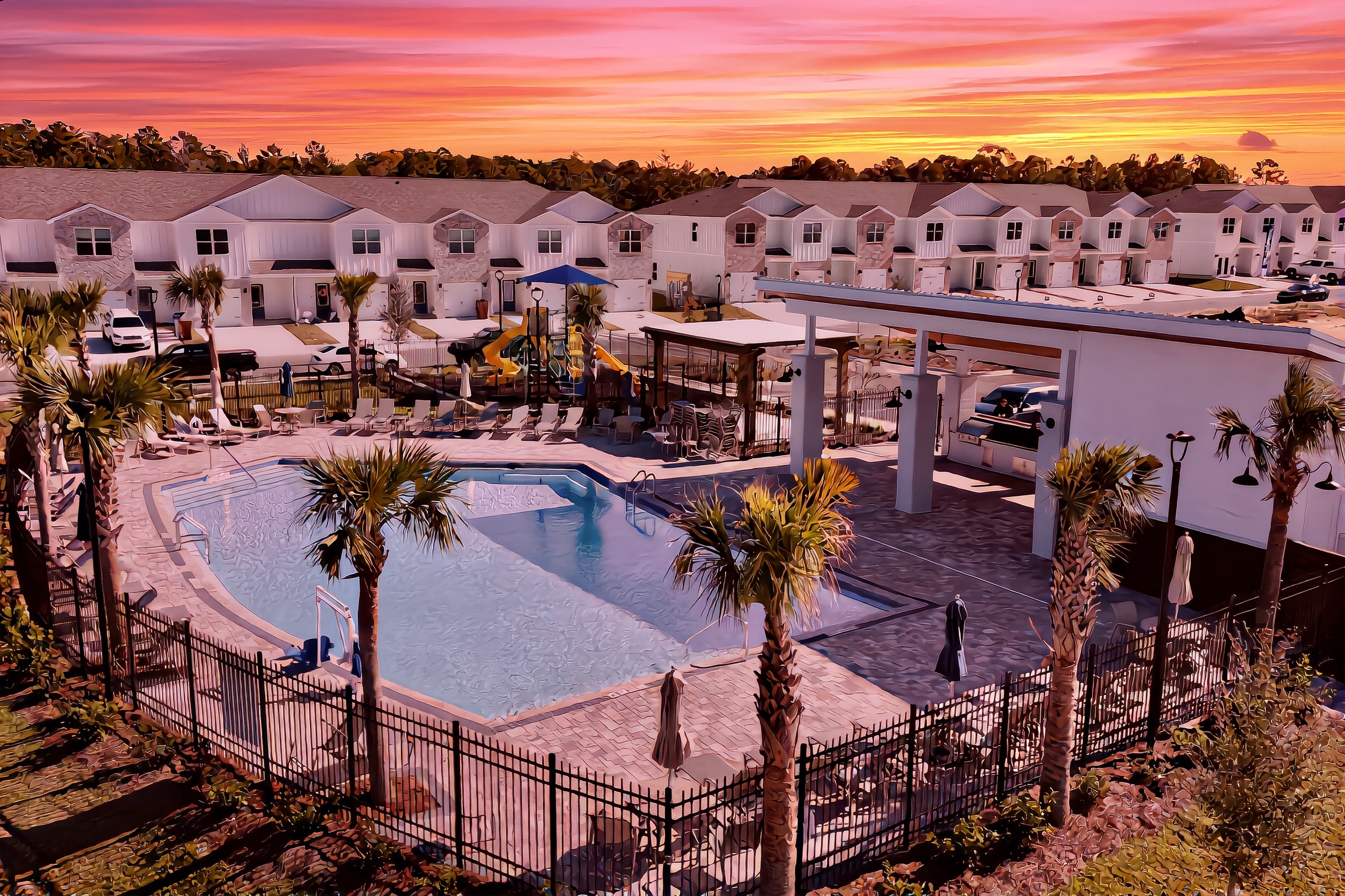 Soundside Retreat is directly across the street from the amazing pool and kiddo recreation area!