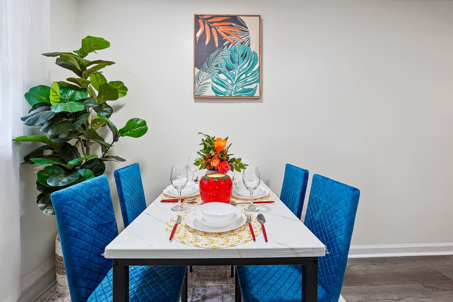 Dining area fit for four, a perfect spot to share some laughs, enjoy delicious meals, and create lasting memories during your stay.
