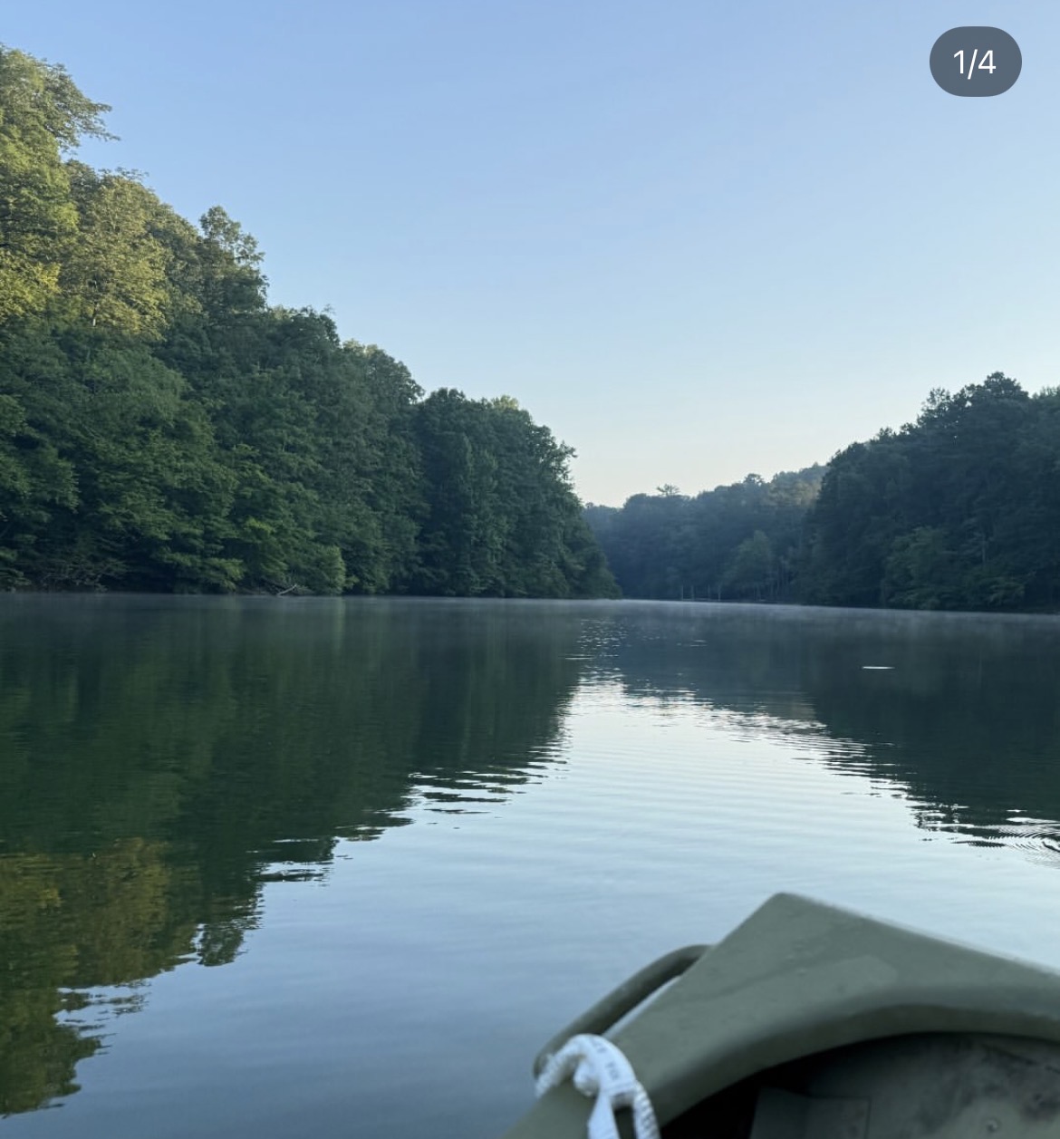 Smith Lake and outdoor space at Fire Tower Camp