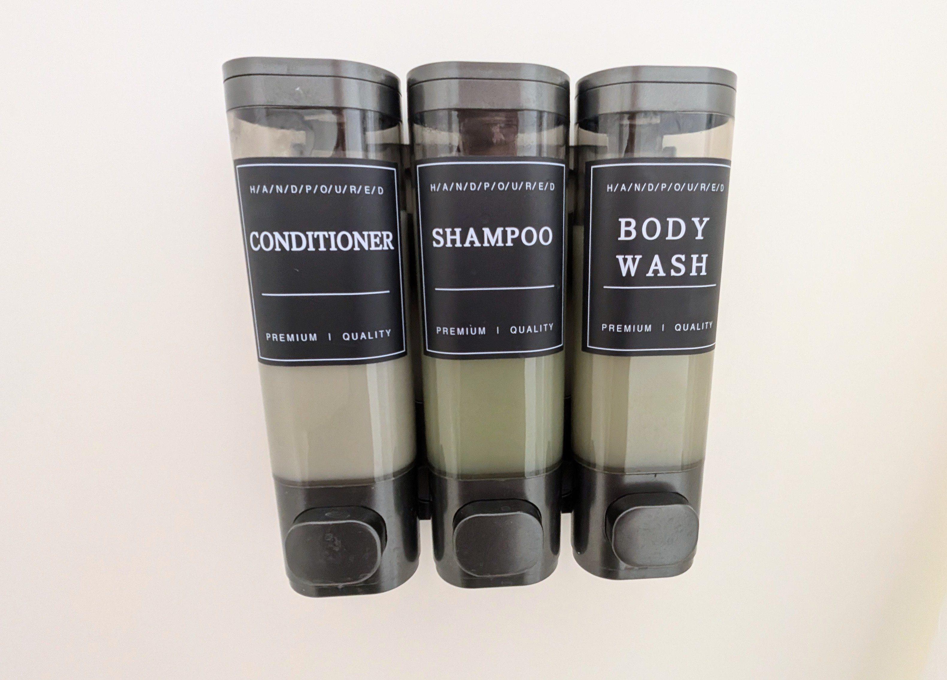 Enjoy complimentary shampoo, conditioner, and body wash, conveniently provided in the shower.
