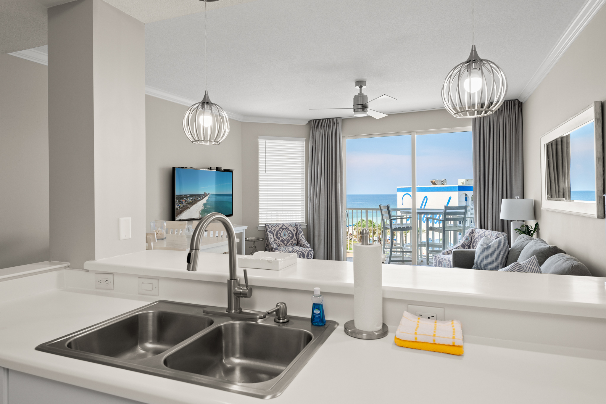 Open-concept living area that flows easily into the rest of the space.