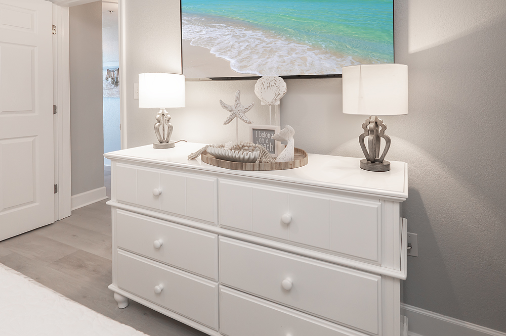 Master bedroom large flat screen tv