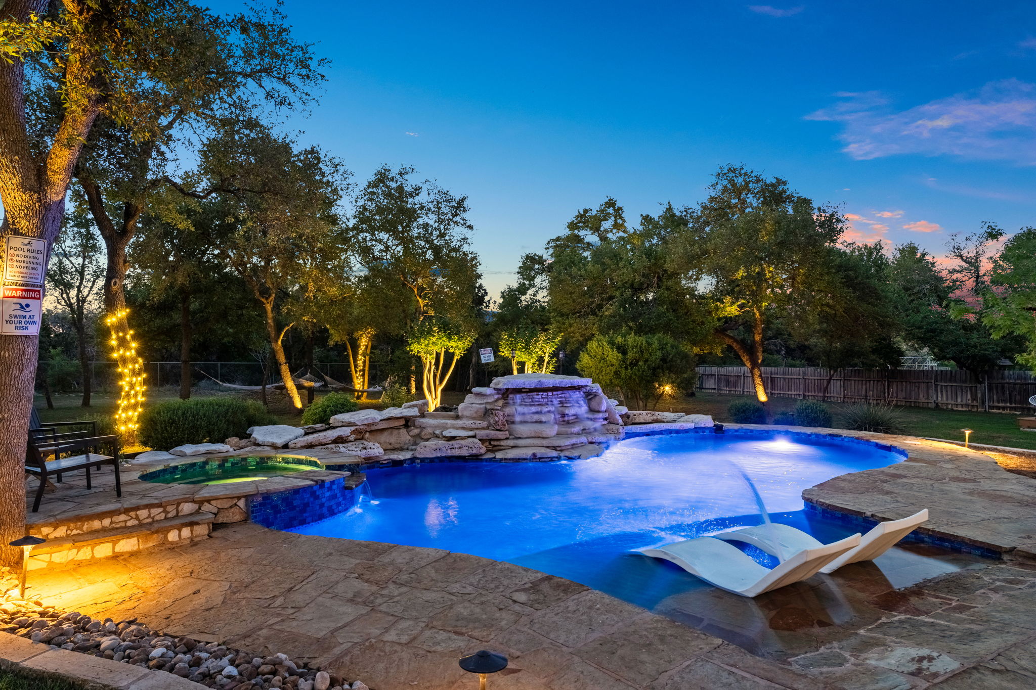 Pool Night time