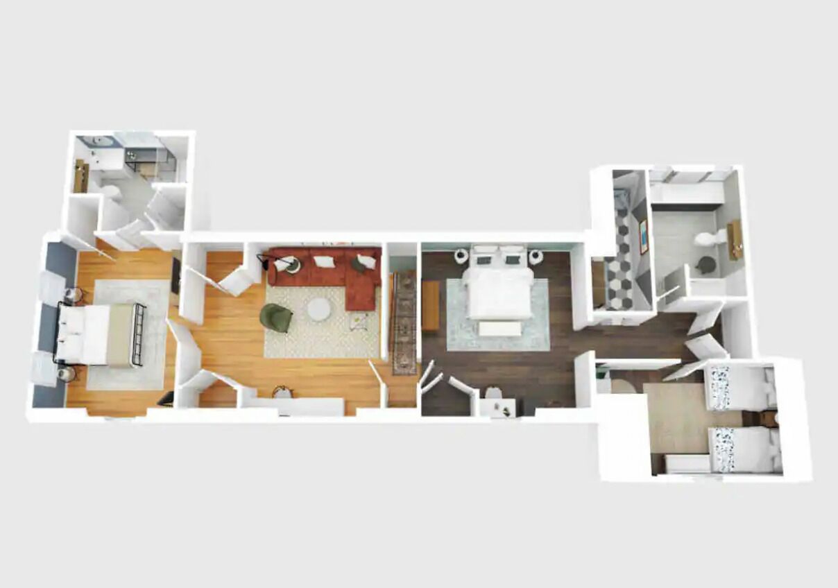Upstairs layout