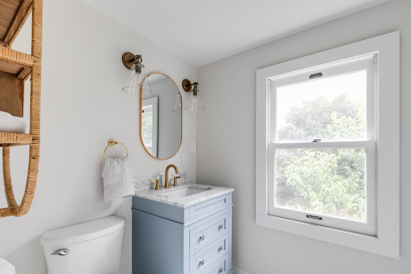 Full Bathroom: Elegant fixtures and natural light create a refreshing retreat for your stay!