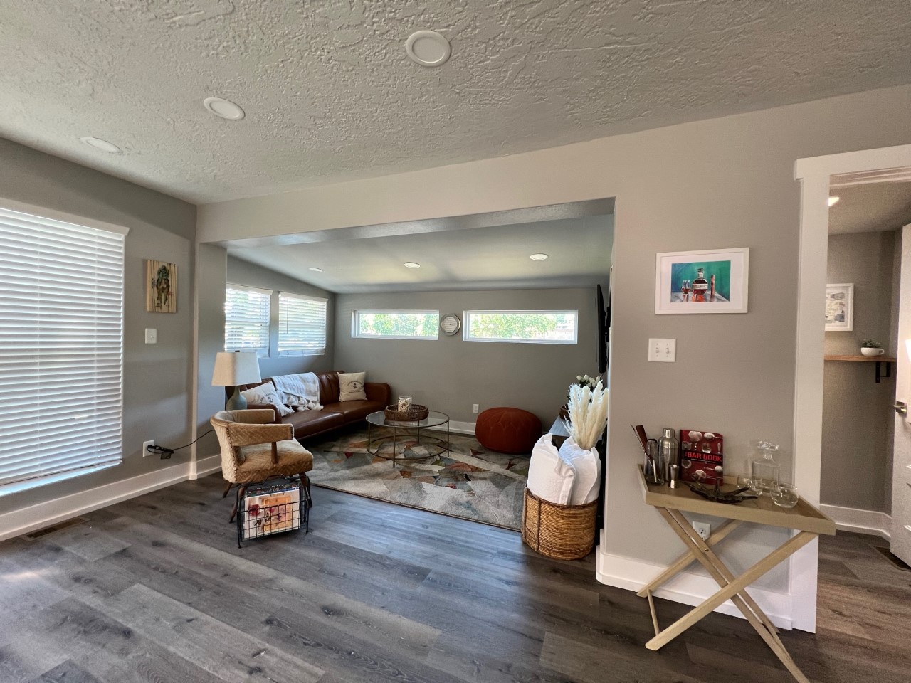 Living Room: Bright, airy space with stylish decor, perfect for relaxation and gathering!