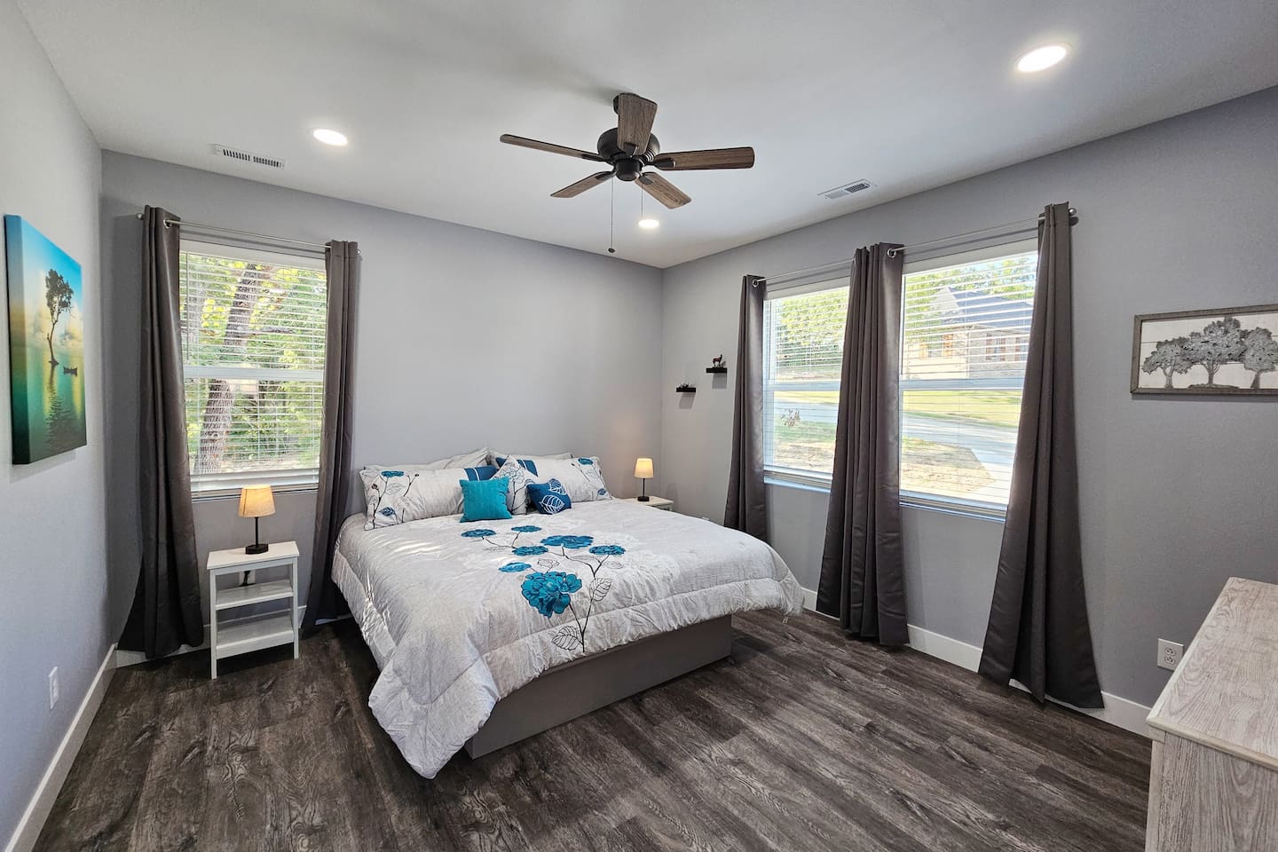 Bright, calming King suite for restful nights.