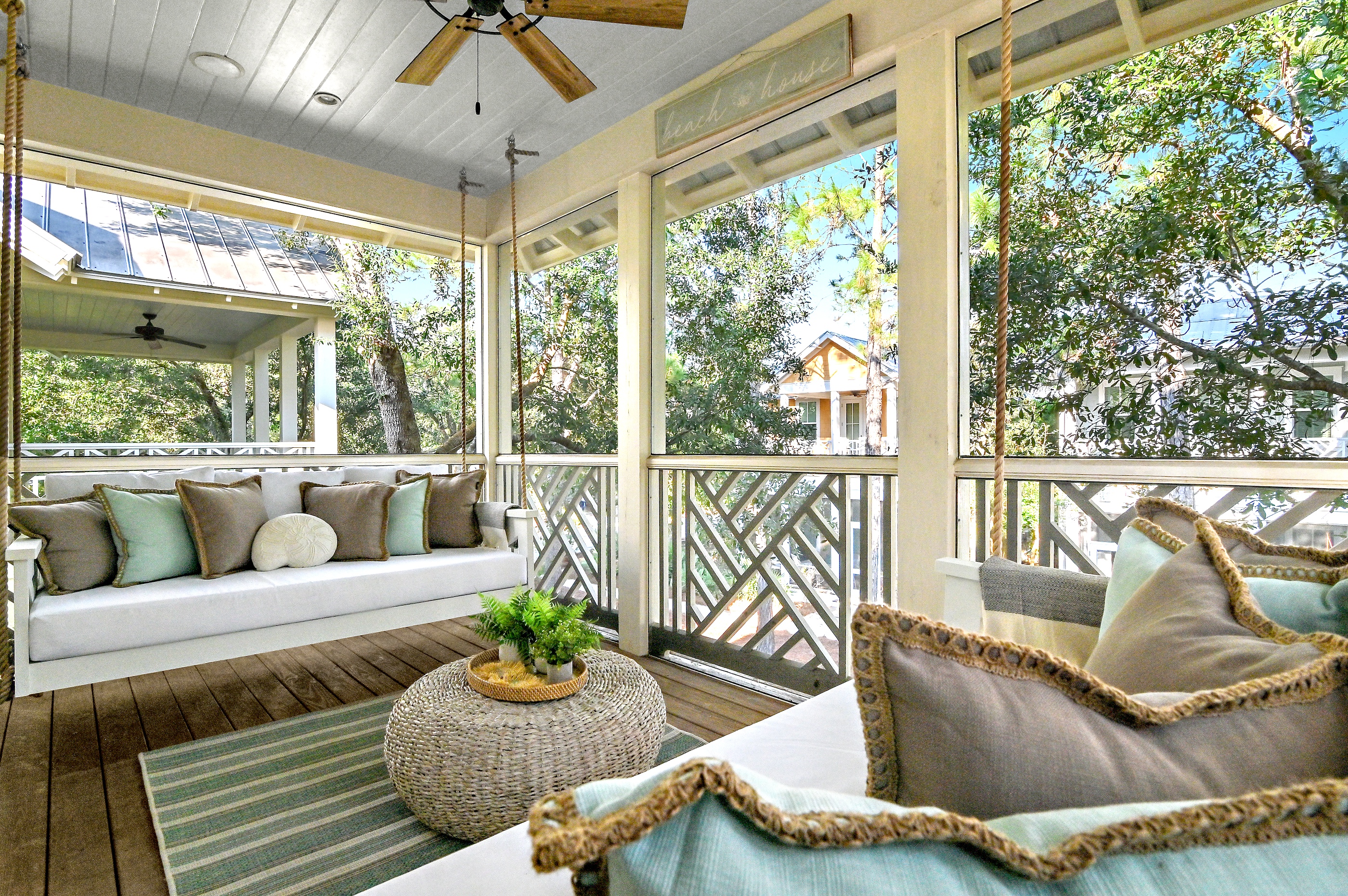 Unwind on the cozy bed swing — the perfect spot for a lazy afternoon.