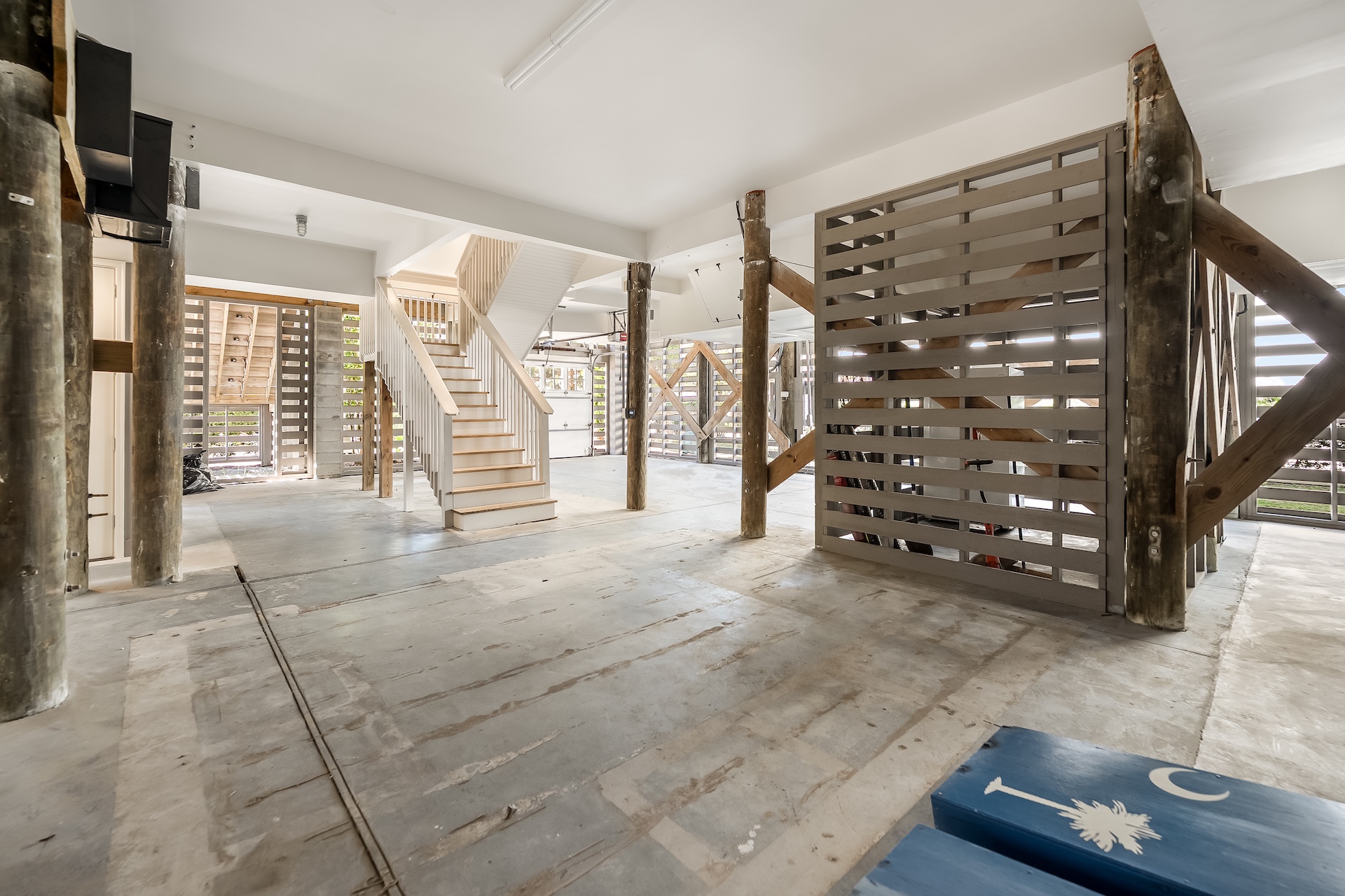 Garage Entryway | Beach Shelter | 3708 Palm Blvd | Isle of Palms, SC | IOP Escapes