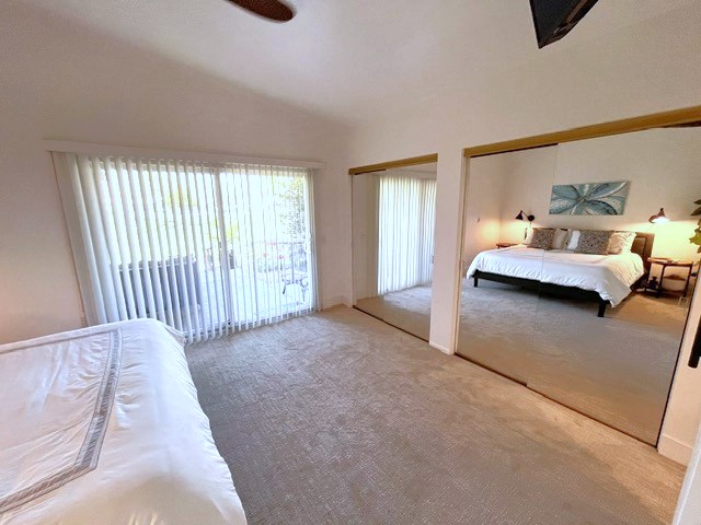 King bed with plush bedding & double closets