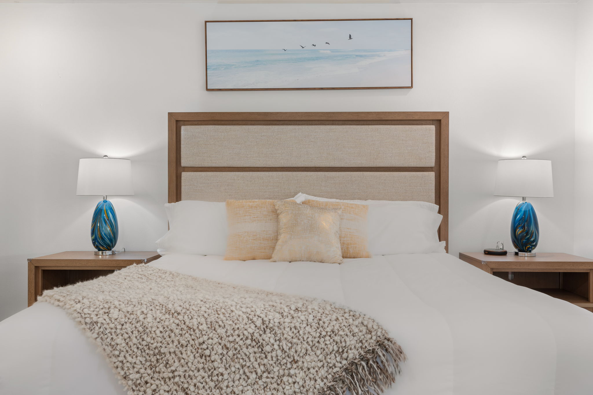 spacious King bed for the perfect night's rest.