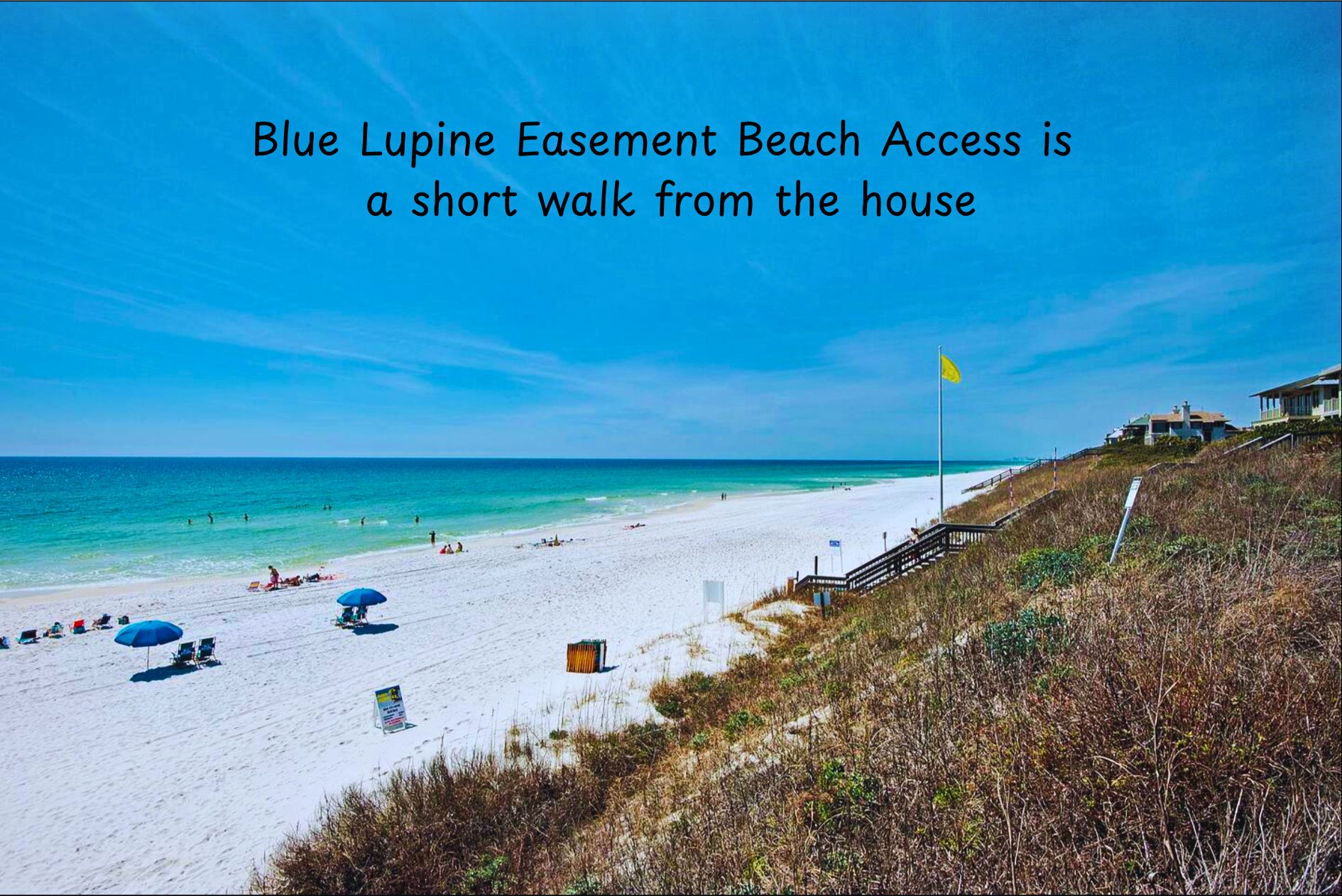 Blue Lupine Easement Beach Access is a short walk from the house