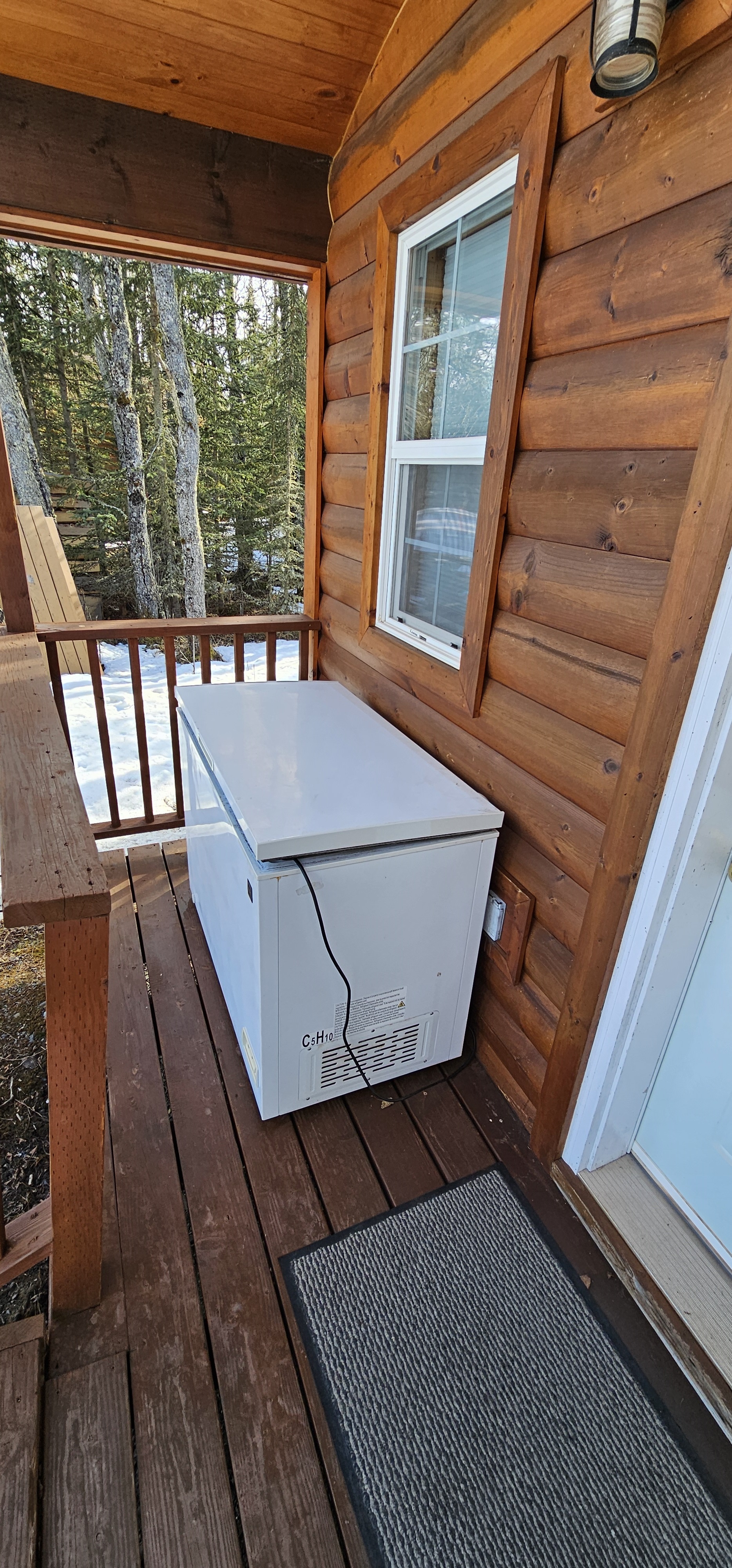 Freezer on Front Porch