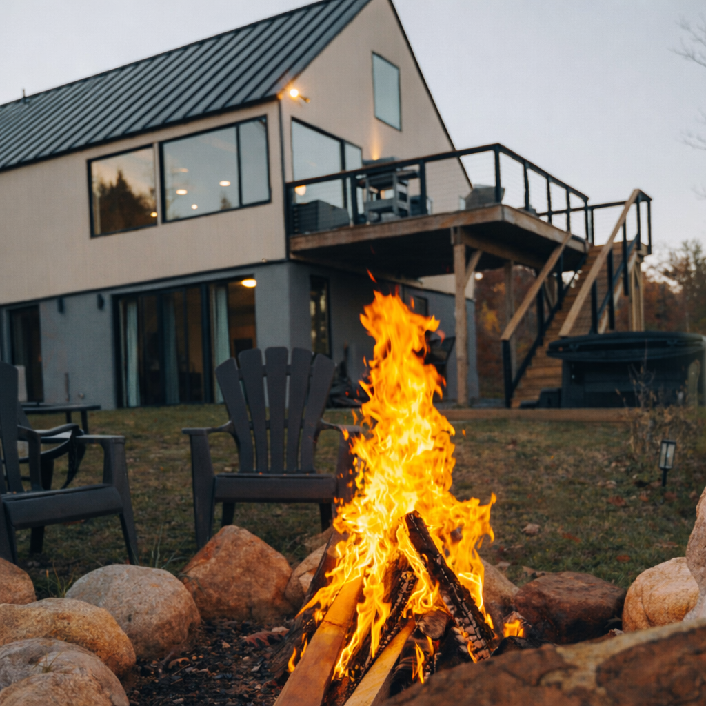 Fire pit area for nights under the stars