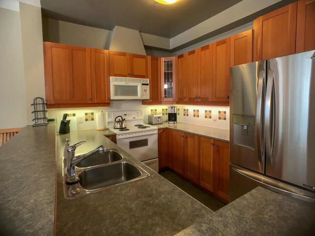 Kitchen - fully stocked with brand new coffee maker and toaster