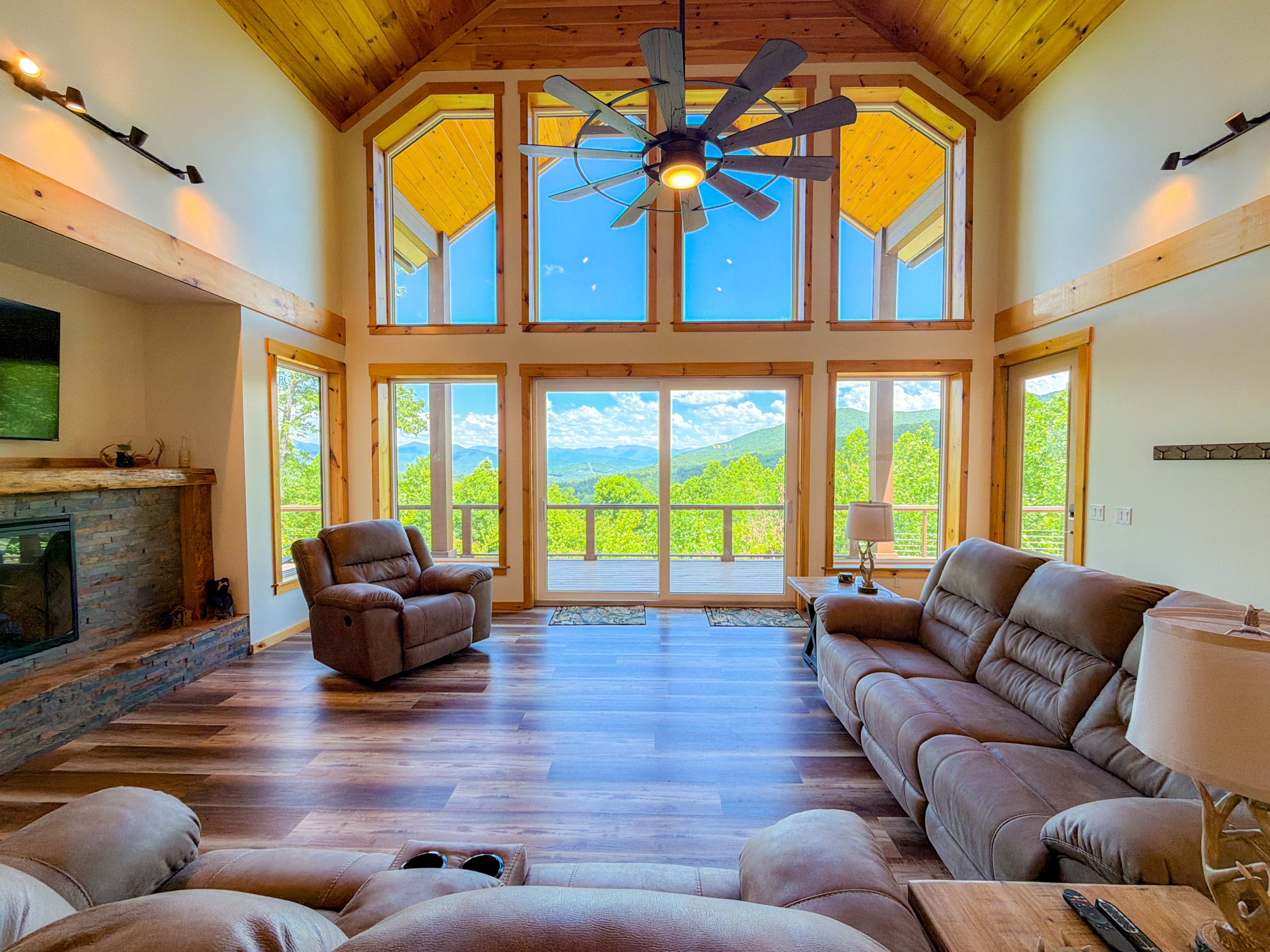 Your evening views while relaxing on the couch