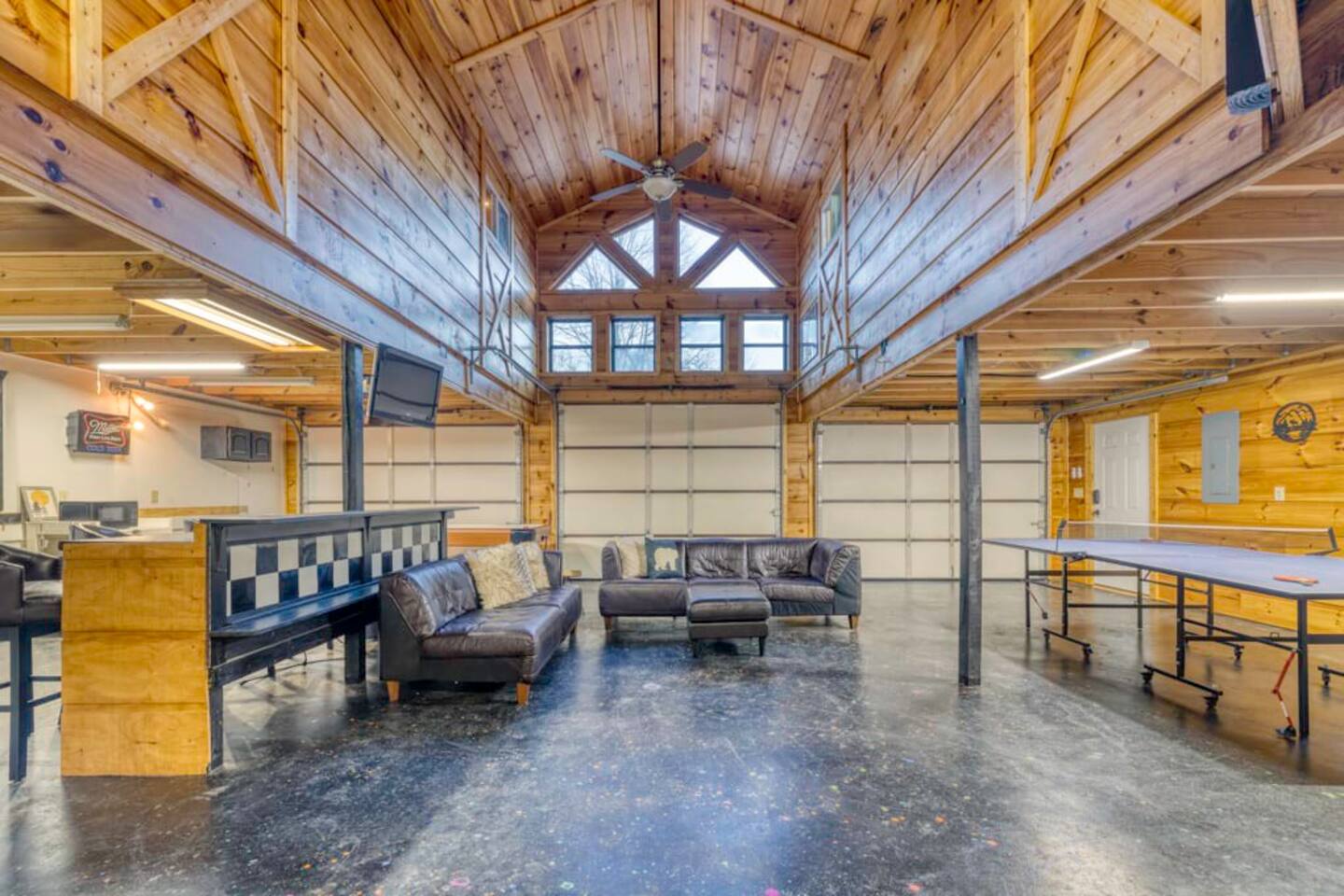 Experience a different view of the spacious game room.