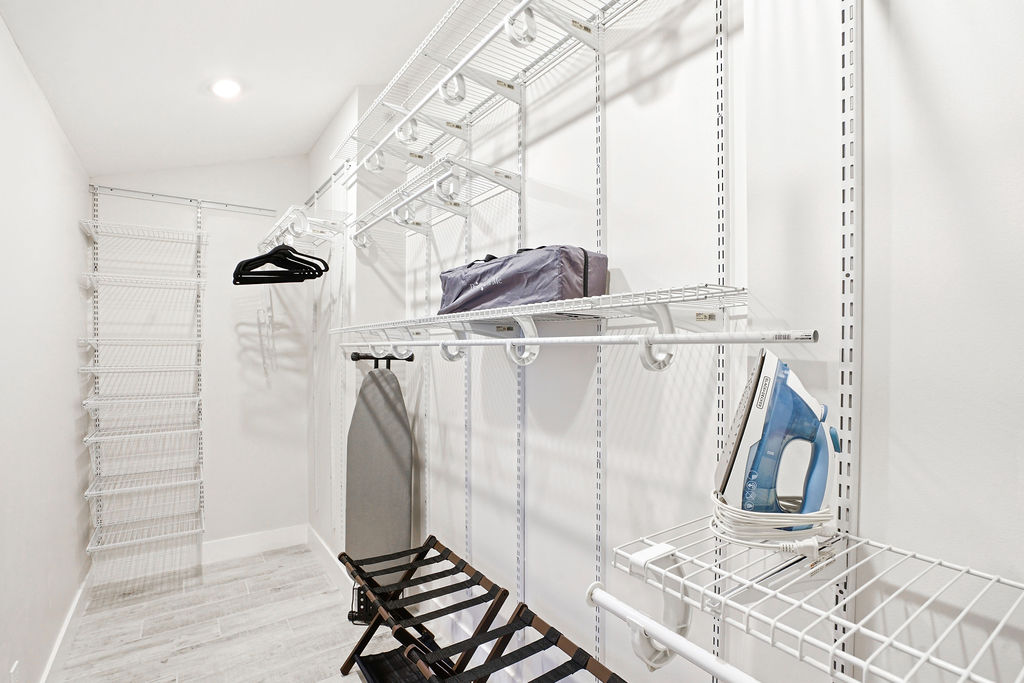 Large walk in closet great for storing luggage during your stay. 