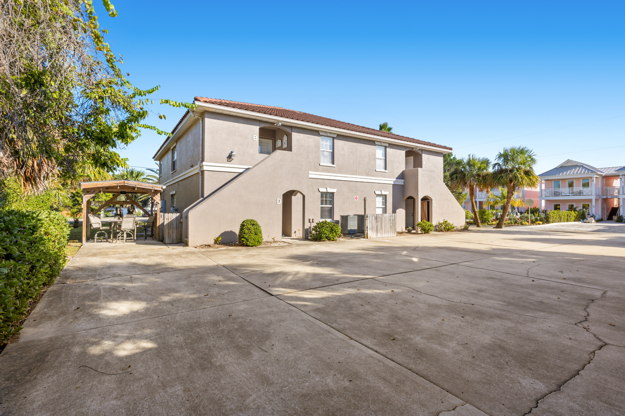 Front exterior and parking lot