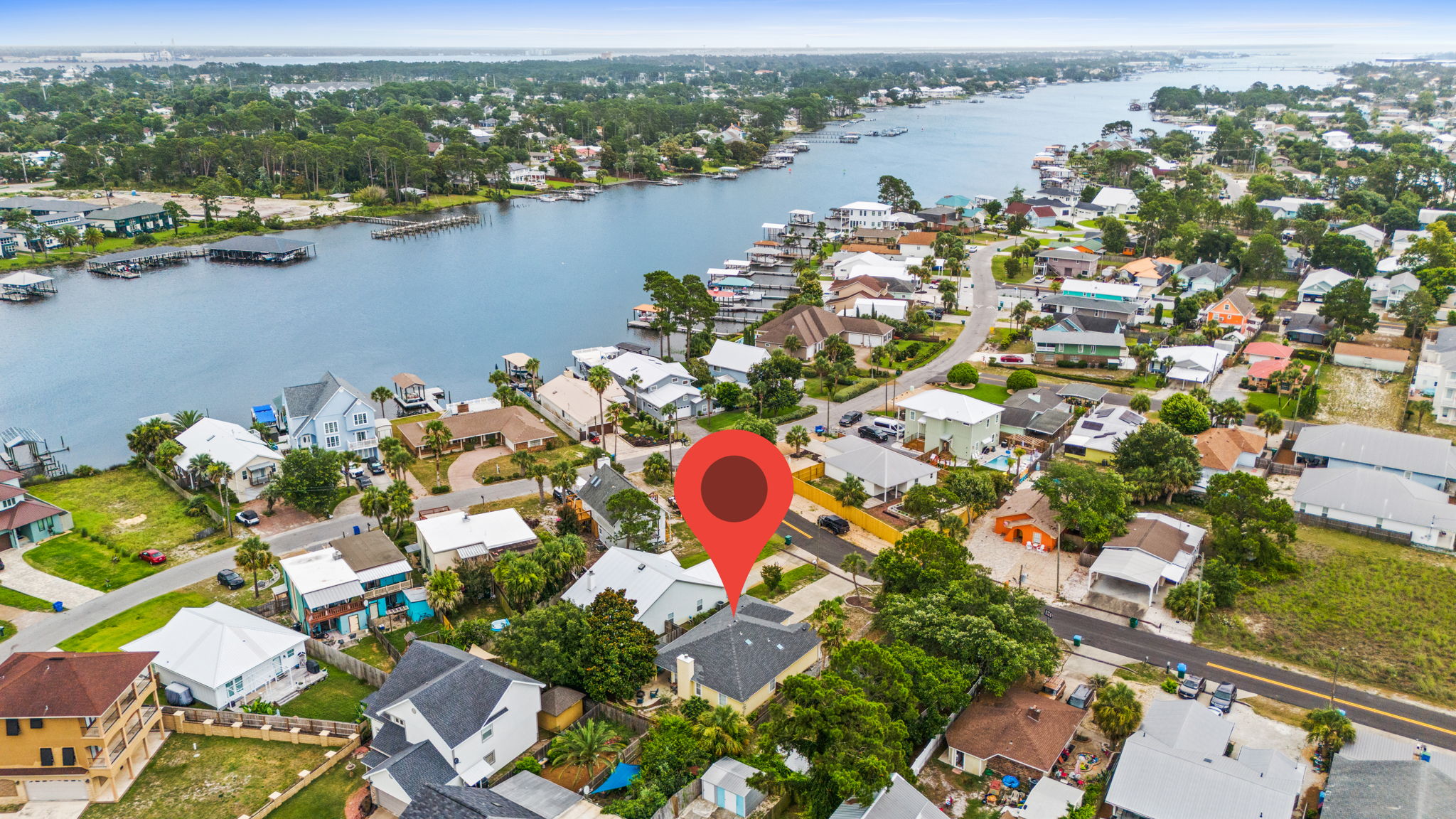Pin showing location of House