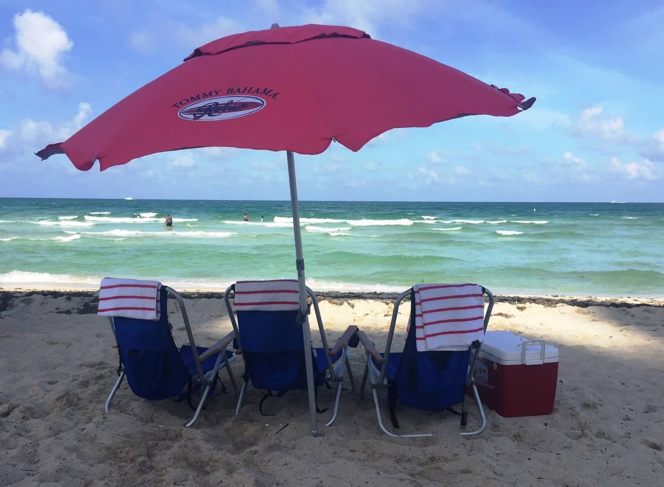 Beach Chairs, Towels, Umbrella, Cooler Included in Rental