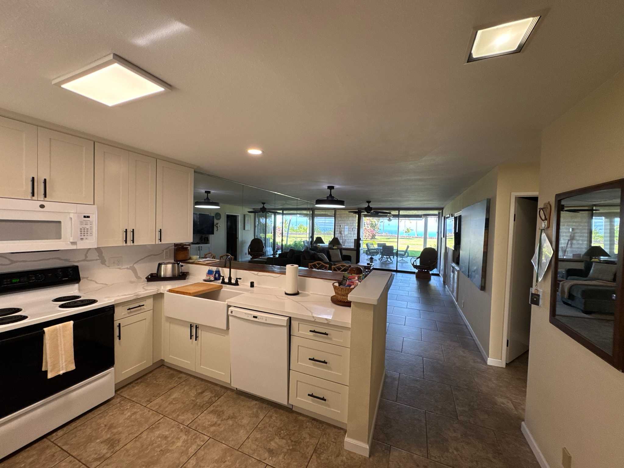 Cook and enjoy the beautiful open view from the newly remodeled kitchen.