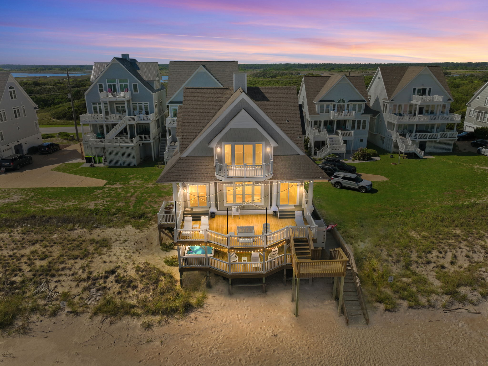 Twilight, ocean breezes, and three levels of coastal bliss... the perfect spot for making endless memories.