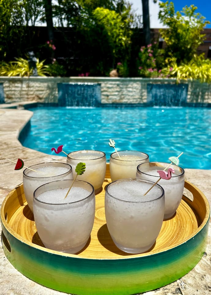 Storage shed houses floats and noodles (inventory changes due to wear and tear).