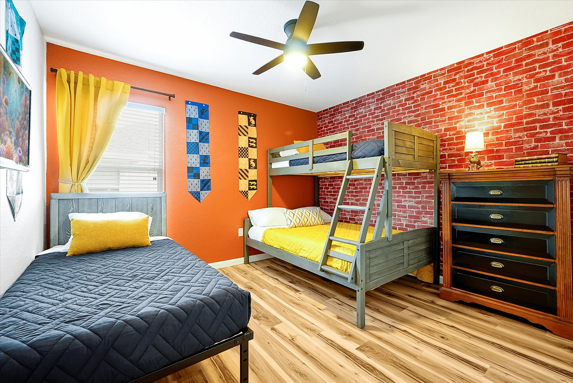 Harry Potter Bedroom Twin over Full with side Twin Bed