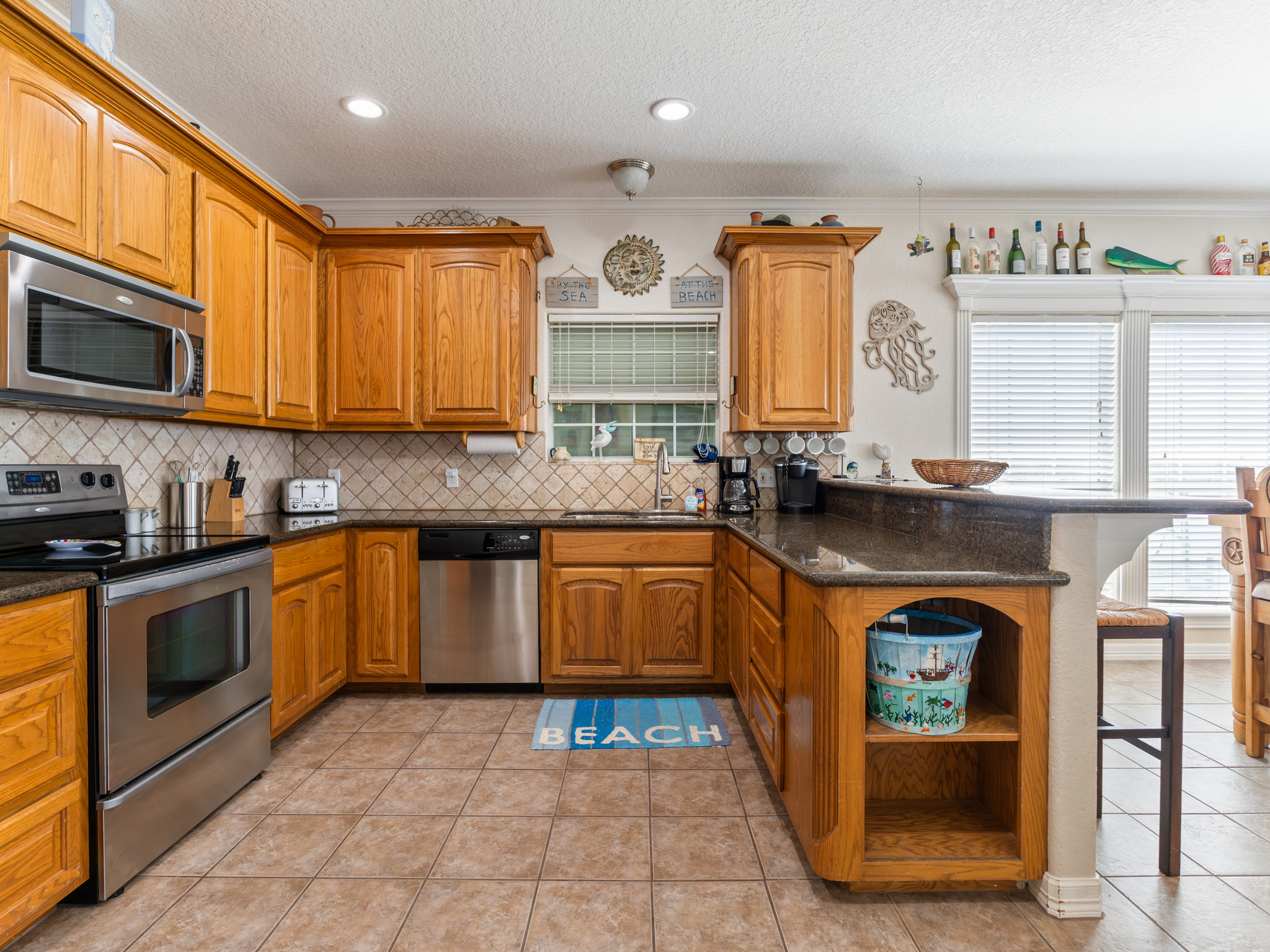 Fully stocked kitchen