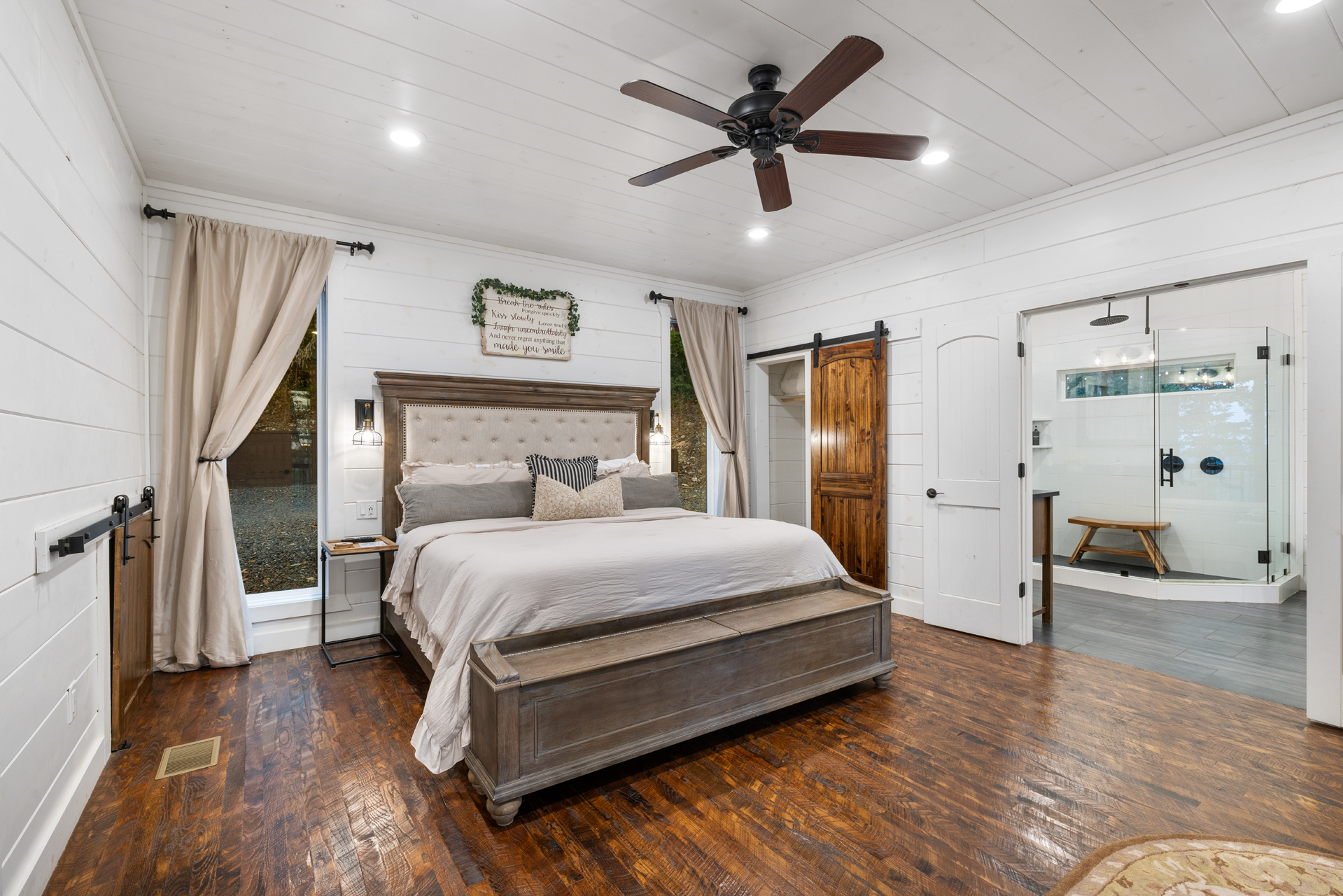 Spacious master suite with modern comfort and relaxing stay
