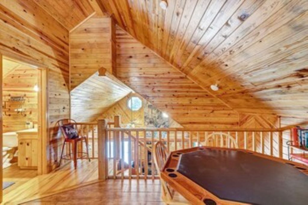 Loft with poker table