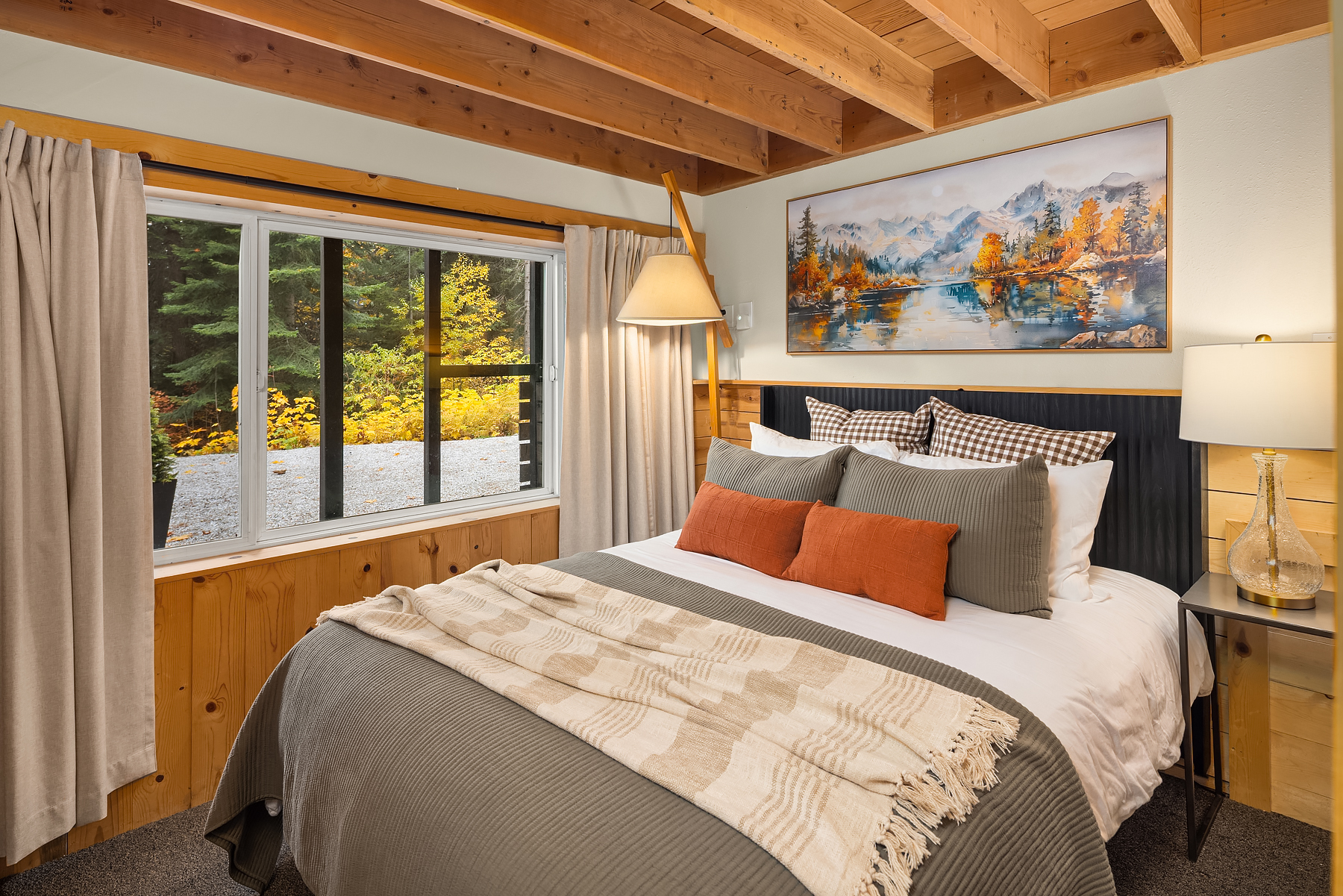 Bedroom #2: downstairs with queen bed (basement)