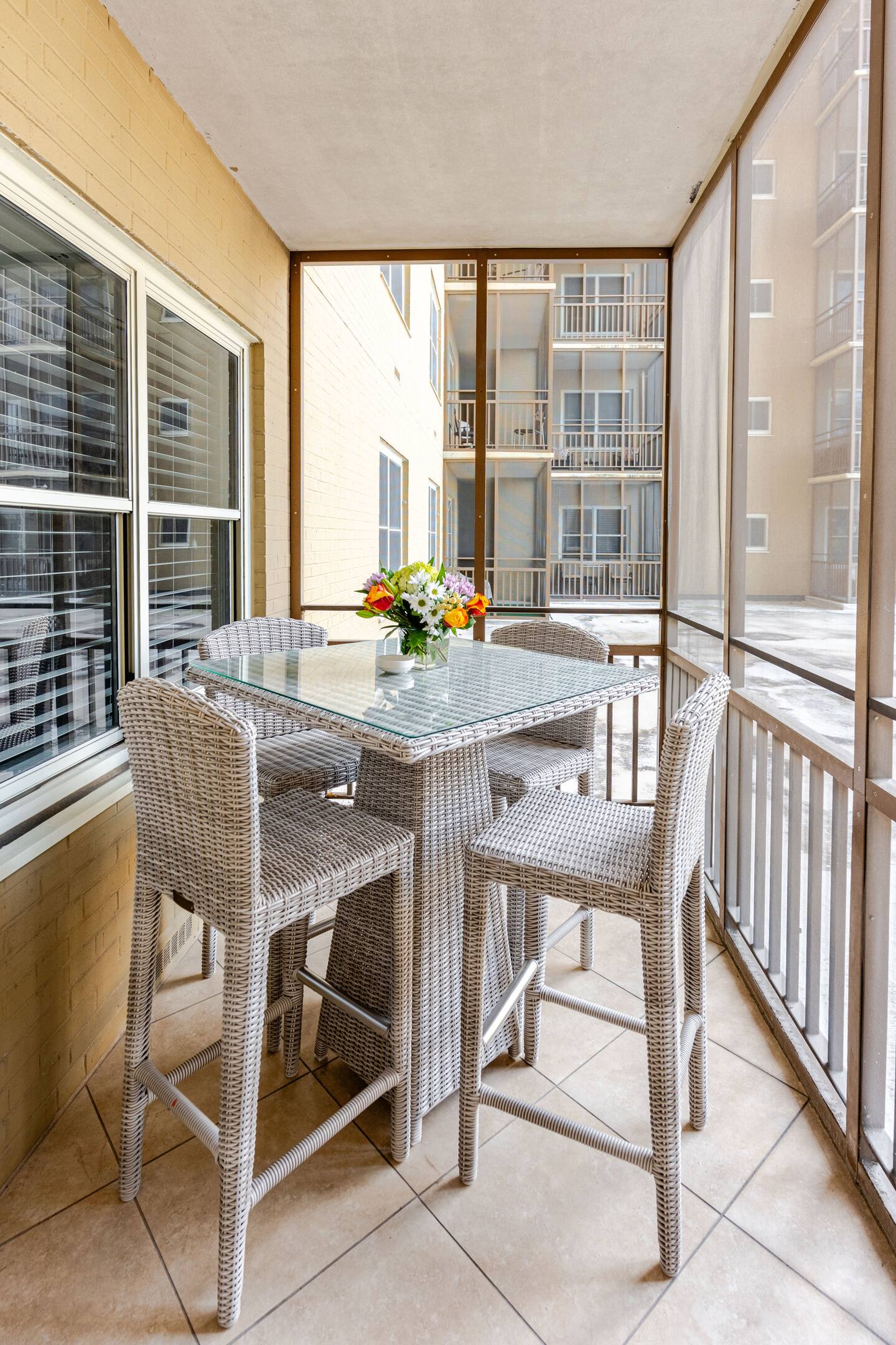 Private balcony w/ seating, ideal for fresh air & quiet moments.