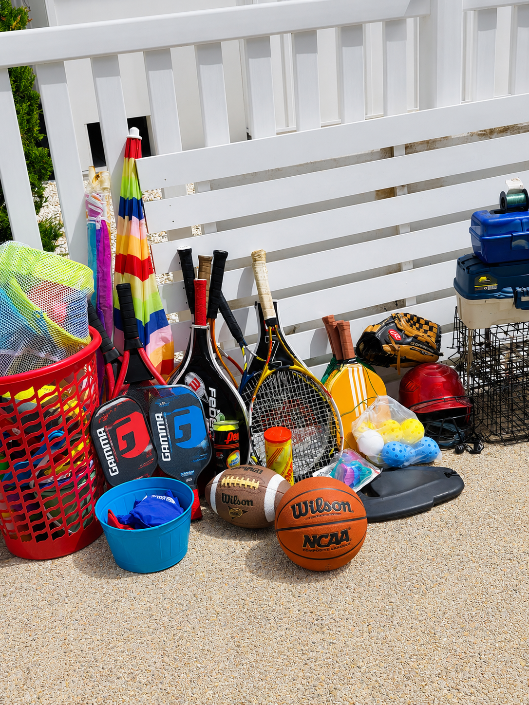 Lots of sports equipment for your use