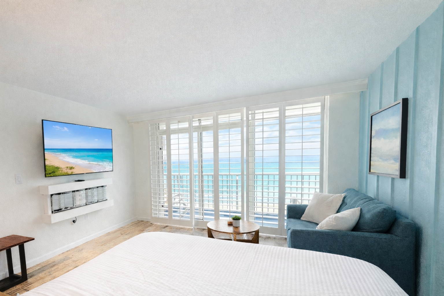 Beautiful views from the king size bed