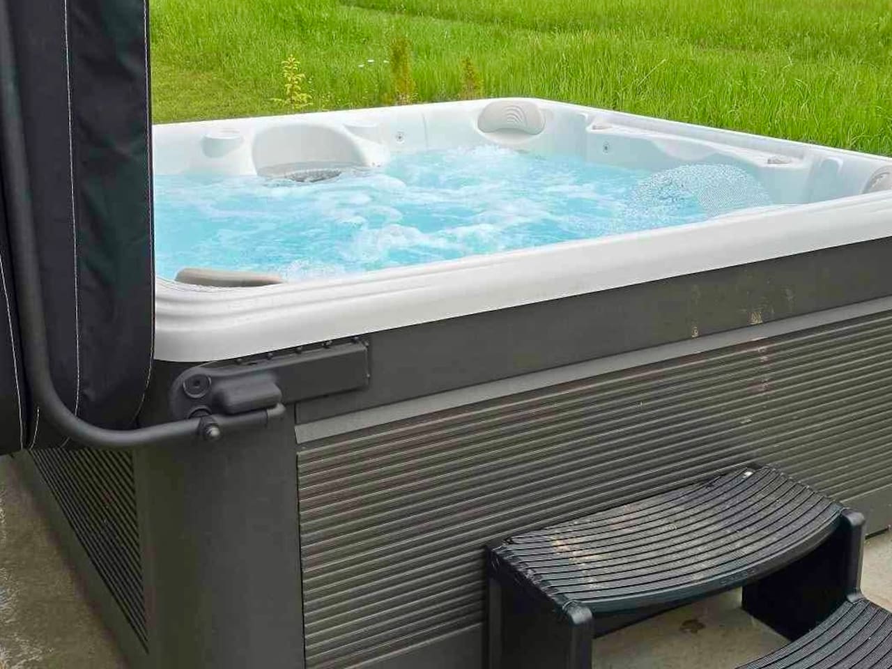 1 of 2 hot tubs on-site