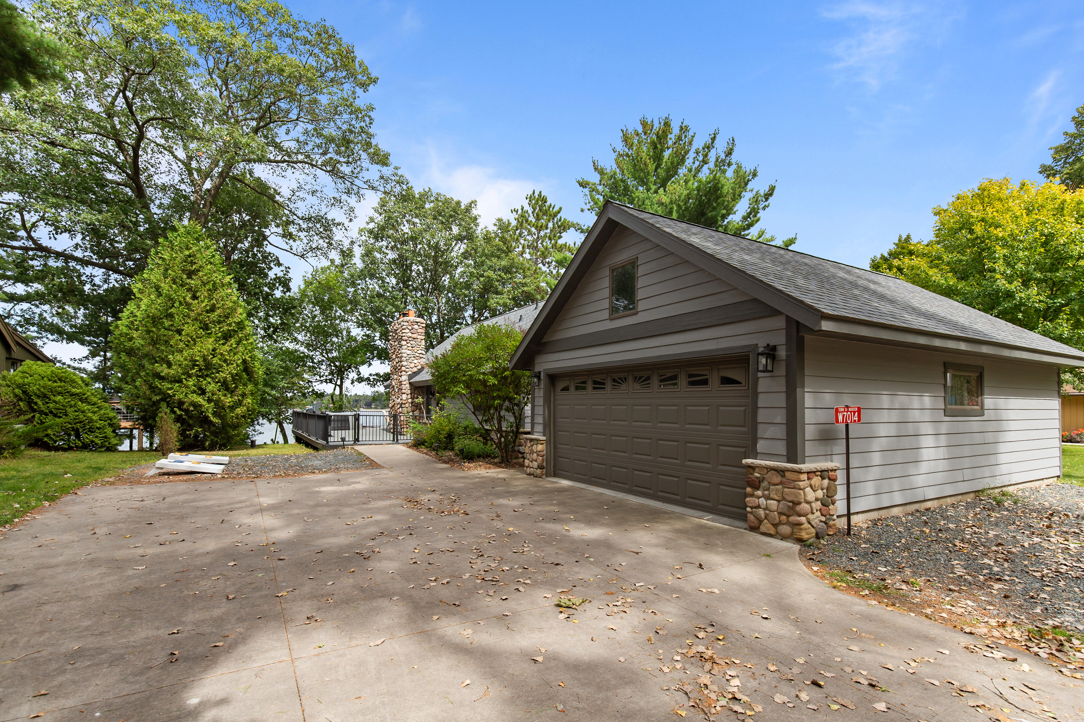 The garage is stocked with water floats, life jackets, outdoor games, and garbage bins for your convenience.