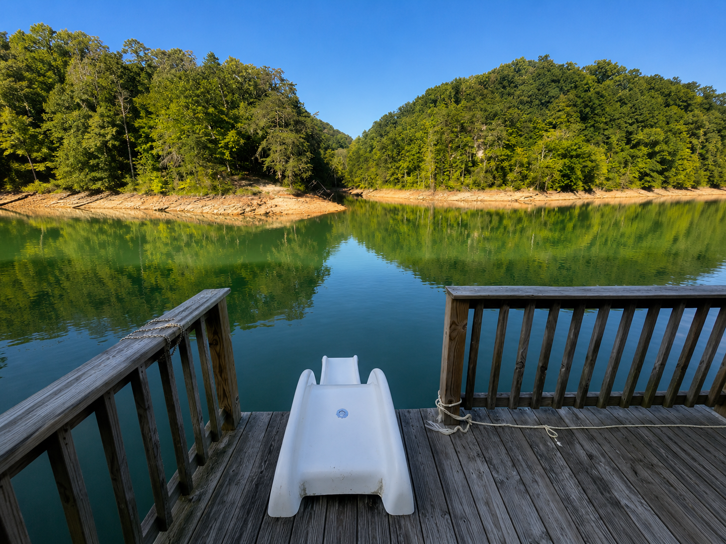 slide on dock deck