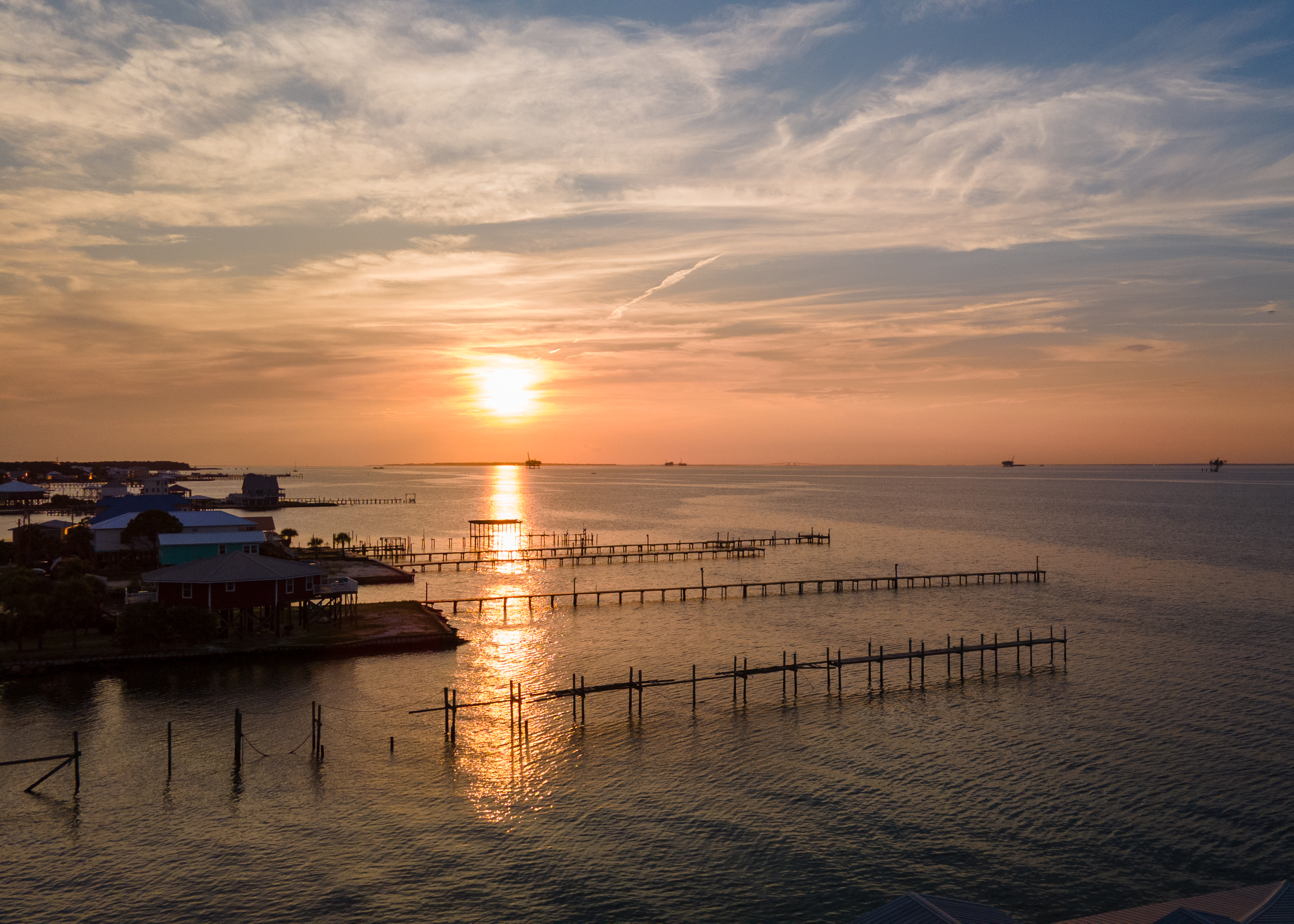 Sunset on bay