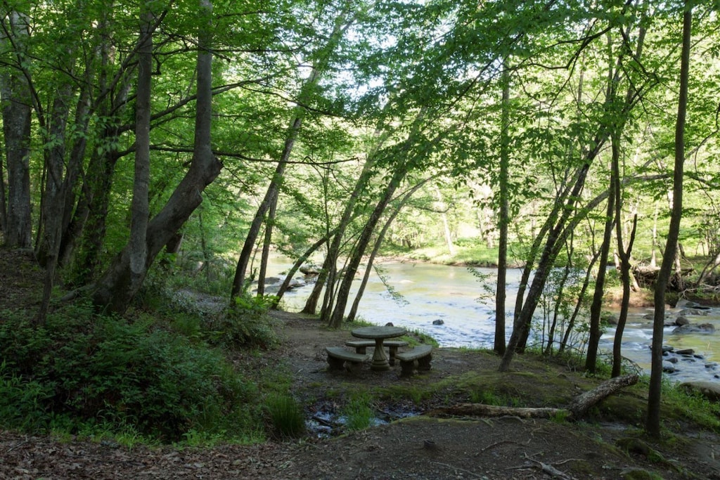 Tucked away in the shade, a perfect spot to hangout with the family.